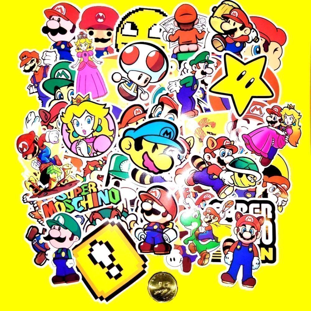 50pc brand new waterproof Super Mario stickers.